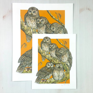 Sarah Draws Things A Parliament of Owls Print