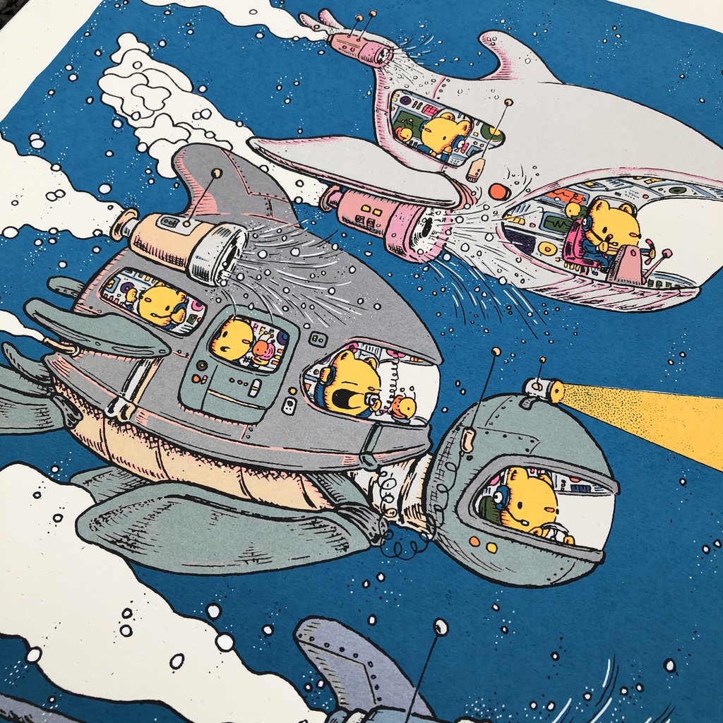 everyday balloons print shop Deep Dive Screen Print artstarphilly