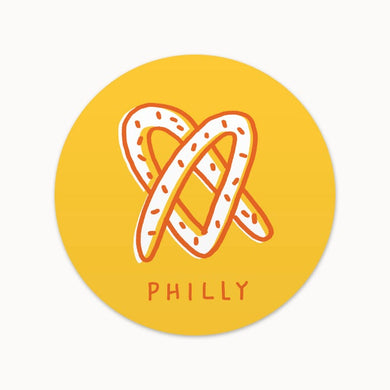 Hello Doodle Philly Pretzel Sticker