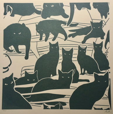 The 50/50 Company 13 Black Cats Print