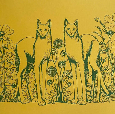 The 50/50 Co Long Legs and Flowers Screenprint