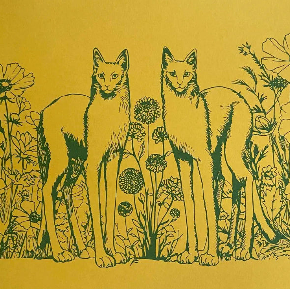 The 50/50 Co Long Legs and Flowers Screenprint