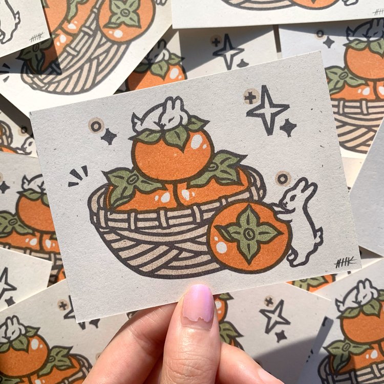 Huiyi Kuo Persimmon Buns Print