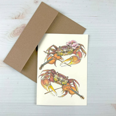 Sarah Draws Things Fiddler Crab Card