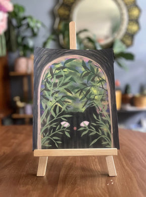 Michiirei Tabby Cat in the Forest Arch Print