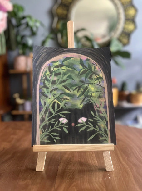 Michiirei Tabby Cat in the Forest Arch Print
