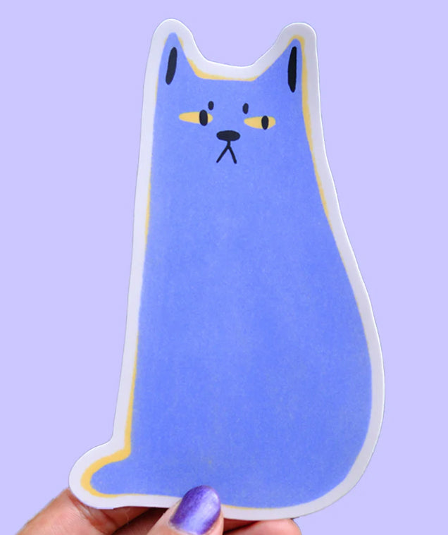 Fromlinetoline Blue Cat Sticker