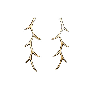 Carolyn Keys Branch Stud Long Brass