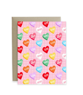 Hideaway House Candy Hearts Card