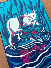 Squirrel Dance Farm Cat and Pond Paper Cut