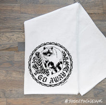 Thistle Finch Go Away Raccoon Towel