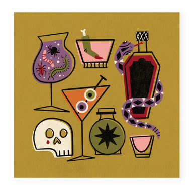 Hideaway House Studio Halloween Cocktails Print