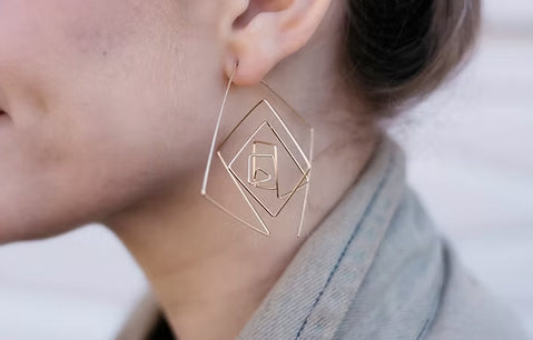 Aimee Petkus Jewelry Large Geo Hoops