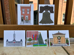 Art by Alicia Holiday In the City Card Set