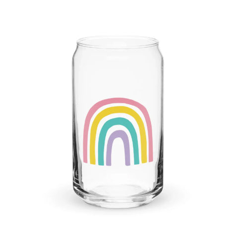 Hideaway House Rainbow Can Glass