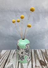 Rider Ceramics Floral Mint Bud Vase