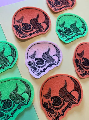 Sophie Margot Art Iron On Patch Skull