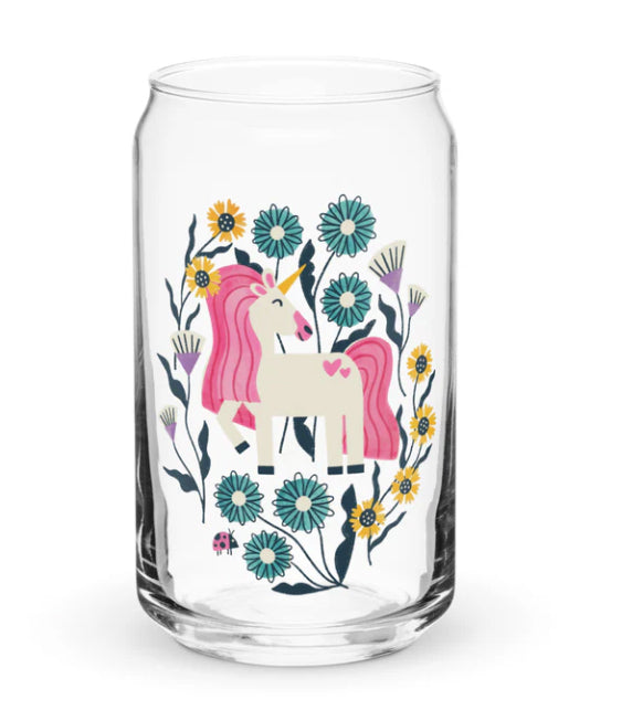 Hideaway House Unicorn Can Glass