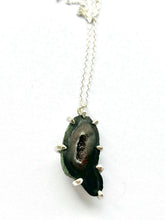 Aimee Petkus SS Black Geode Mineral Necklace