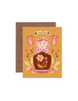 Anchor & Spruce Floral Russian Nesting Doll Card Set