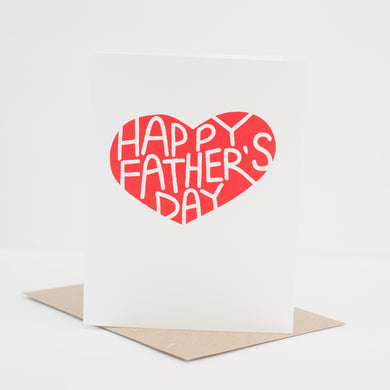 exit343design Happy Father's Day Classic Heart Card