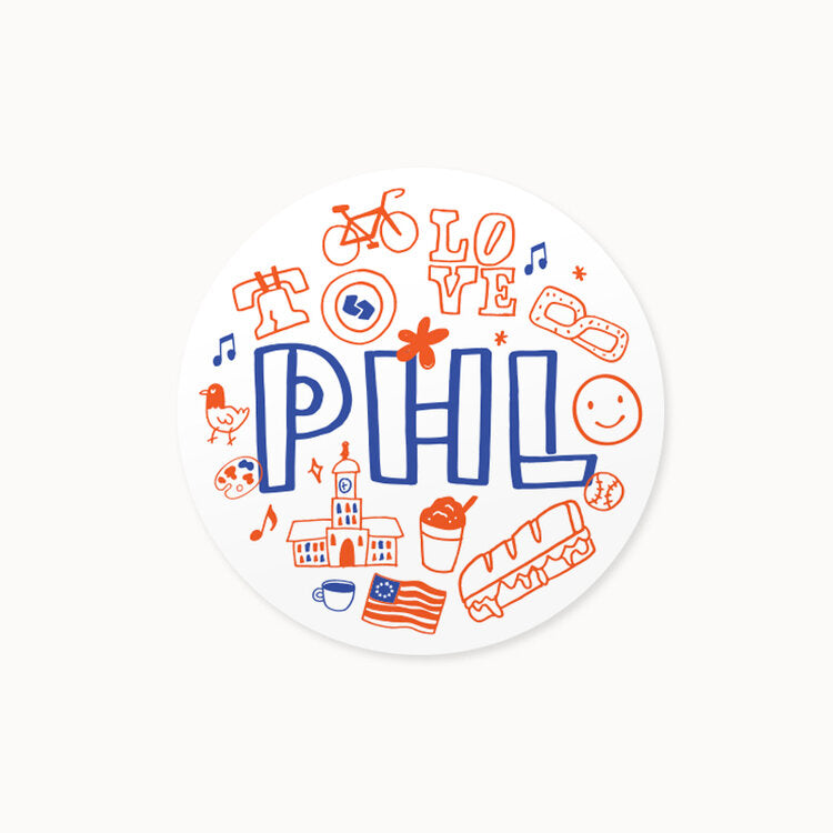 Hello Doodle PHL Doodles Sticker