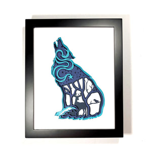 Squirrel Tacos Framed Howling Wolf