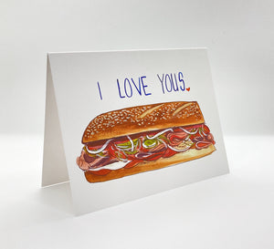 Kimmy Makes Things I Love Yous Hoagie Card