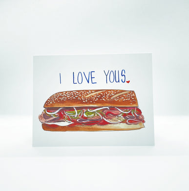 Kimmy Makes Things I Love Yous Hoagie Card