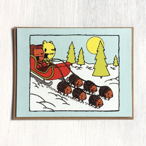 Everyday Balloons Sleigh Ride Holiday Card