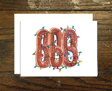 Kimmy Makes Things Philly Soft Pretzel Holiday Card