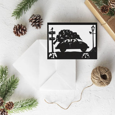 Squirrel Tacos North Pole or Bust Greeting Card