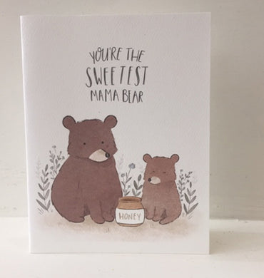 Fox & Bear Sweet Mama Bear Card