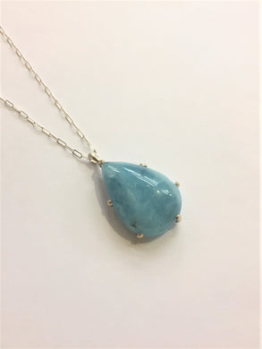 Aimee Petkus Aquamarine Mineral Specimen Necklace