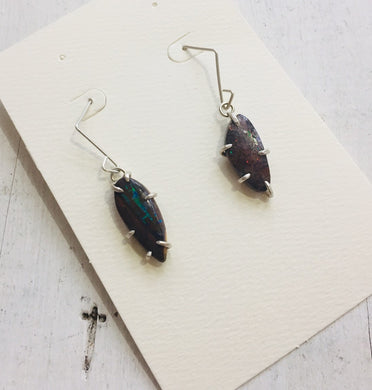 Aimee Petkus Boulder Opal Mineral Specimen Earrings