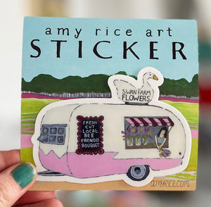 Amy Rice Airstream Shop Sticker