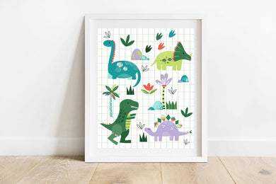 Anchor & Spruce 8x10 Colorful Dinos Print