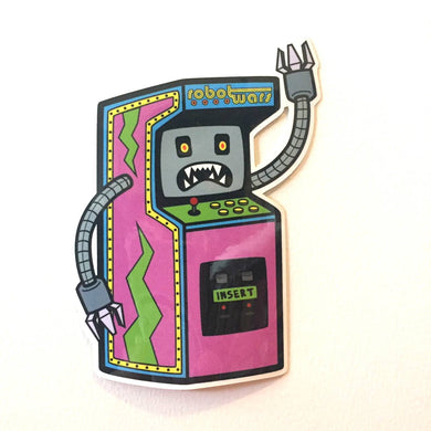 Box Robot Army Arcade Sticker