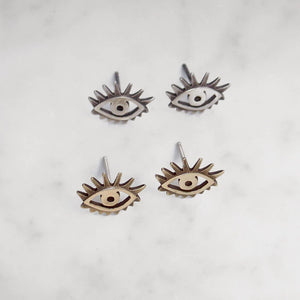 Carolyn Keys Ojo Studs in Sterling Silver