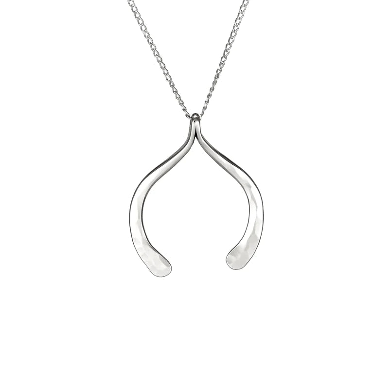 Carolyn Keys Wishbone Necklace Sterling Silver
