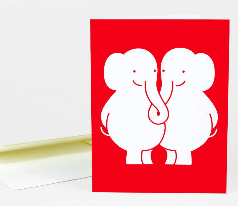 Rilla Alexander Elephant Couple Card