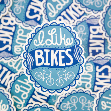 Exit343Designs I Like Bikes Sticker