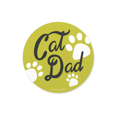 Hello Doodle Cat Dad Sticker