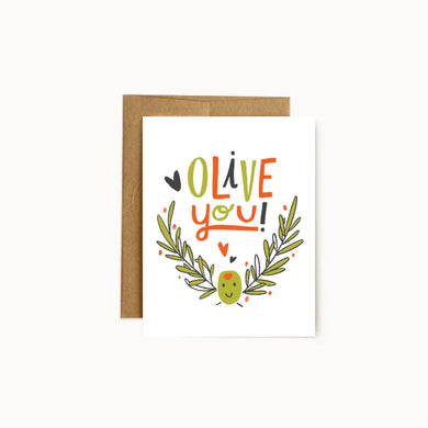 Hello Doodle Olive You Card