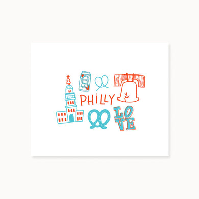 Hello Doodle Philly Doodles Print
