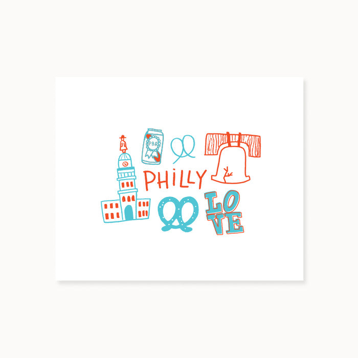 Hello Doodle Philly Doodles Print