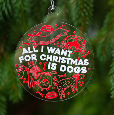 Exit343 Dogs For Christmas Ornament