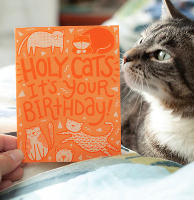 Exit343Design Holy Cats! Bday Card