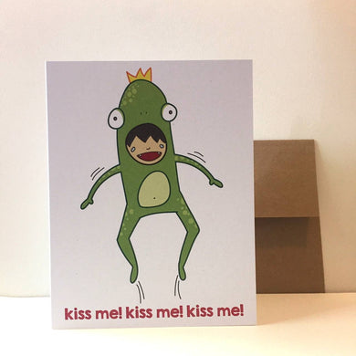 Box Robot Army Kiss Me Card
