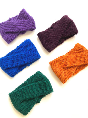 Mhandknits Turban Knit Headband/Ear Warmer